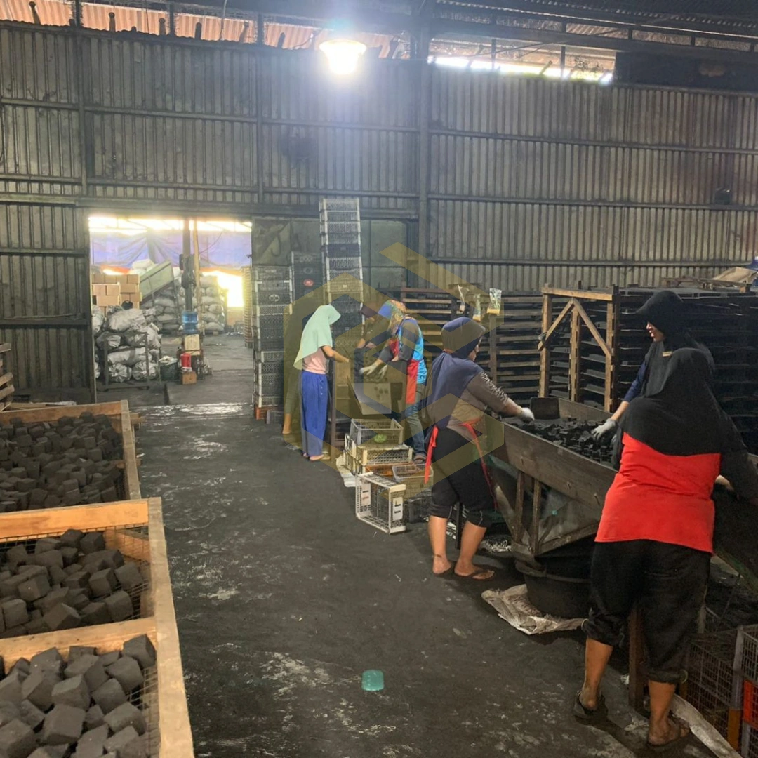 empowering local hands to high class shisha charcoal manufacture in Indonesia